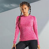Customisable, personalise Women's TriDri® Seamless '3D Fit' Multi-Sport Performance Long Sleeve Top - Stitch & Print NI