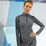 Customisable, personalise Women's TriDri® Seamless '3D Fit' Multi-Sport Performance Zip Top - Stitch & Print NI
