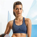 Customisable, personalise Women's TriDri® Seamless '3D Fit' Multi-Sport Denim Look Bra - Stitch & Print NI