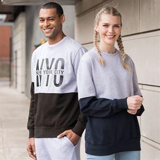 Customisable, personalise AWDis Colour Block Sweatshirt - Stitch & Print NI