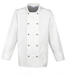 Customisable, personalise Premier Cuisine Long Sleeve Chef's Jacket - Unisex - Stitch & Print NI