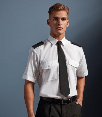Customisable, personalise Premier Short Sleeve Pilot Shirt - Stitch & Print NI
