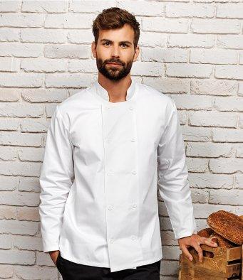 Customisable, personalise Premier Long Sleeve Chef's Jacket - Stitch & Print NI