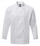 Customisable, personalise Premier Chef's Coolchecker® Long Sleeve Jacket - Stitch & Print NI